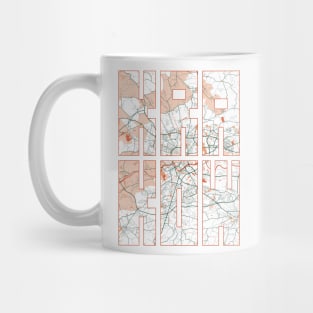 Krakow, Poland City Map Typography - Bohemian Mug